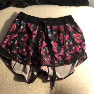 Floral lululemon shorts